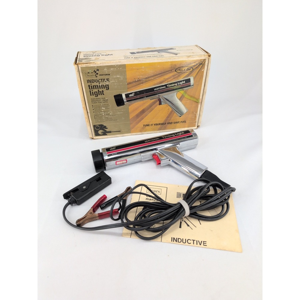 Craftsman Inductive Timing Light Chrome 28 2134 Vintage Sears Best Box Manual
